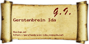Gerstenbrein Ida névjegykártya